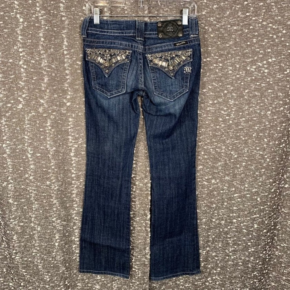 Miss Me Bootcut Jeans Modelo JP4656-2 Embellished Flap Pocket Y2K Women's 27